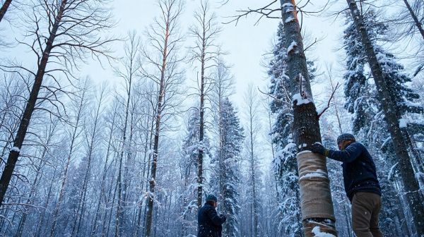 Top matériaux et méthodes pour protéger arbres en hiver